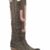 Boot * | Stetson Women'S Brown Taylor Embroidered Boots Round Toe