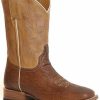 Boot * | Stetson Men'S Obadiah Distressed Bullhide Western Boots Wide Square Toe