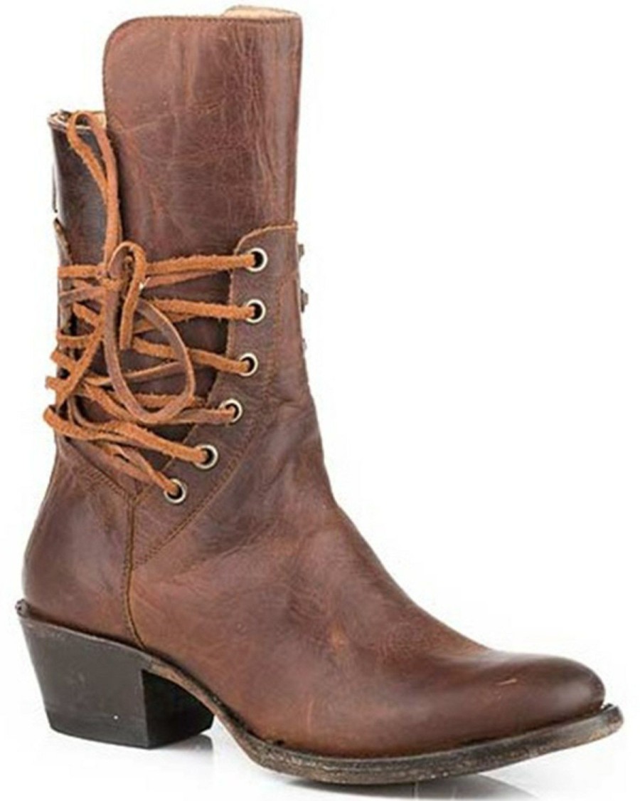 Boot * | Stetson Women'S Emory Western Boots Round Toe Brown