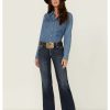 Jean * | Stetson Women'S 214 Trouser Flare Jeans Blue