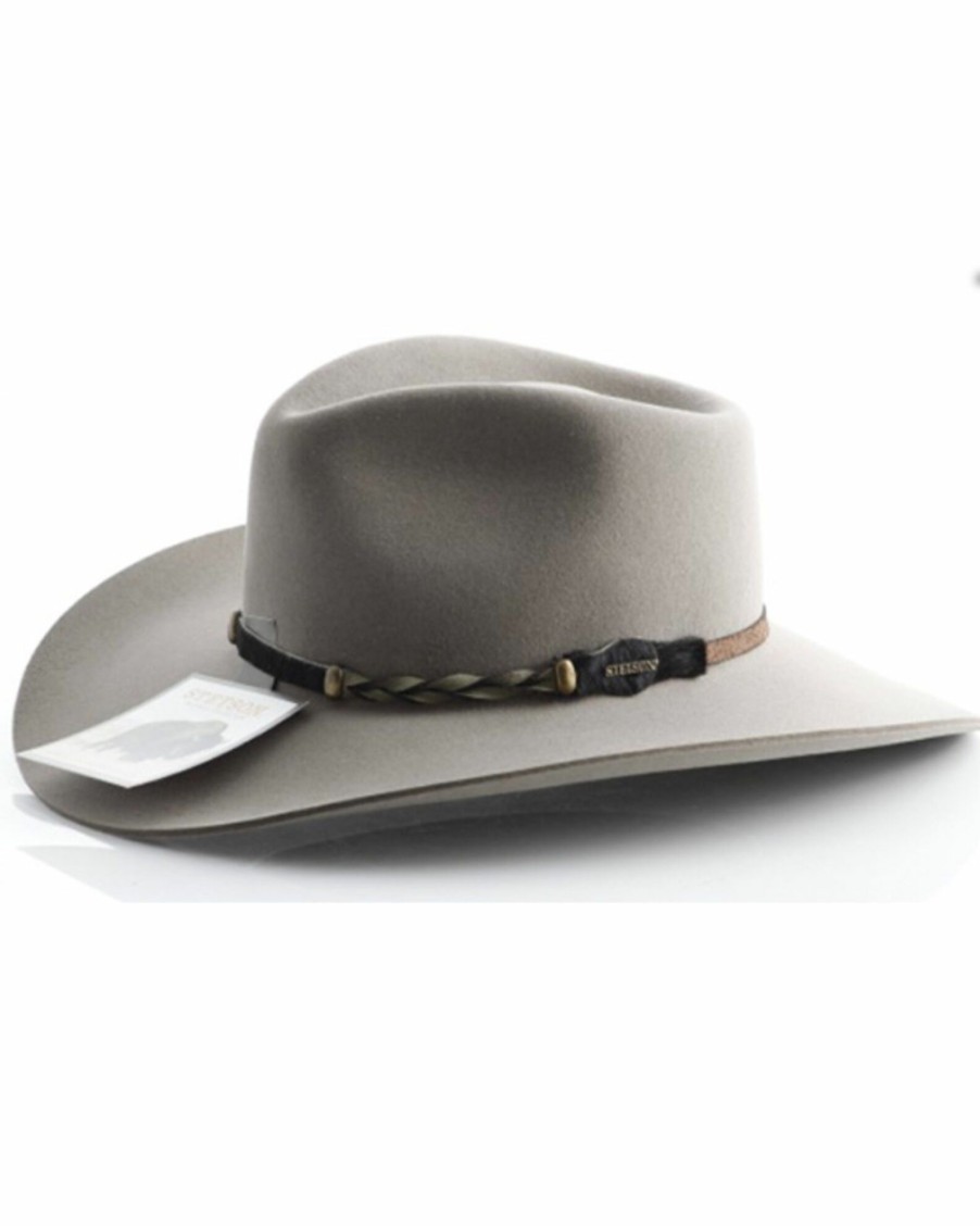 Hat * | Stetson Drifter 4X Buffalo Fur Felt Hat For Men'S Stone