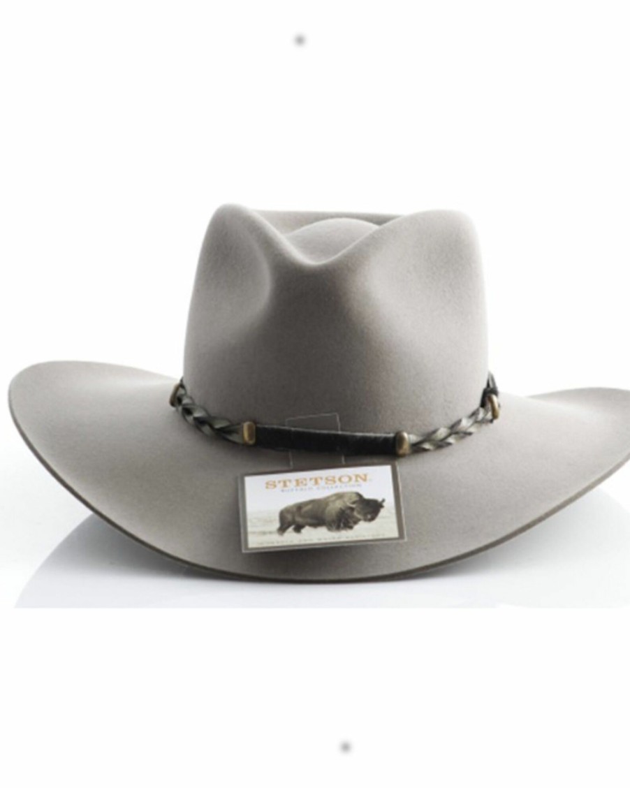 Hat * | Stetson Drifter 4X Buffalo Fur Felt Hat For Men'S Stone