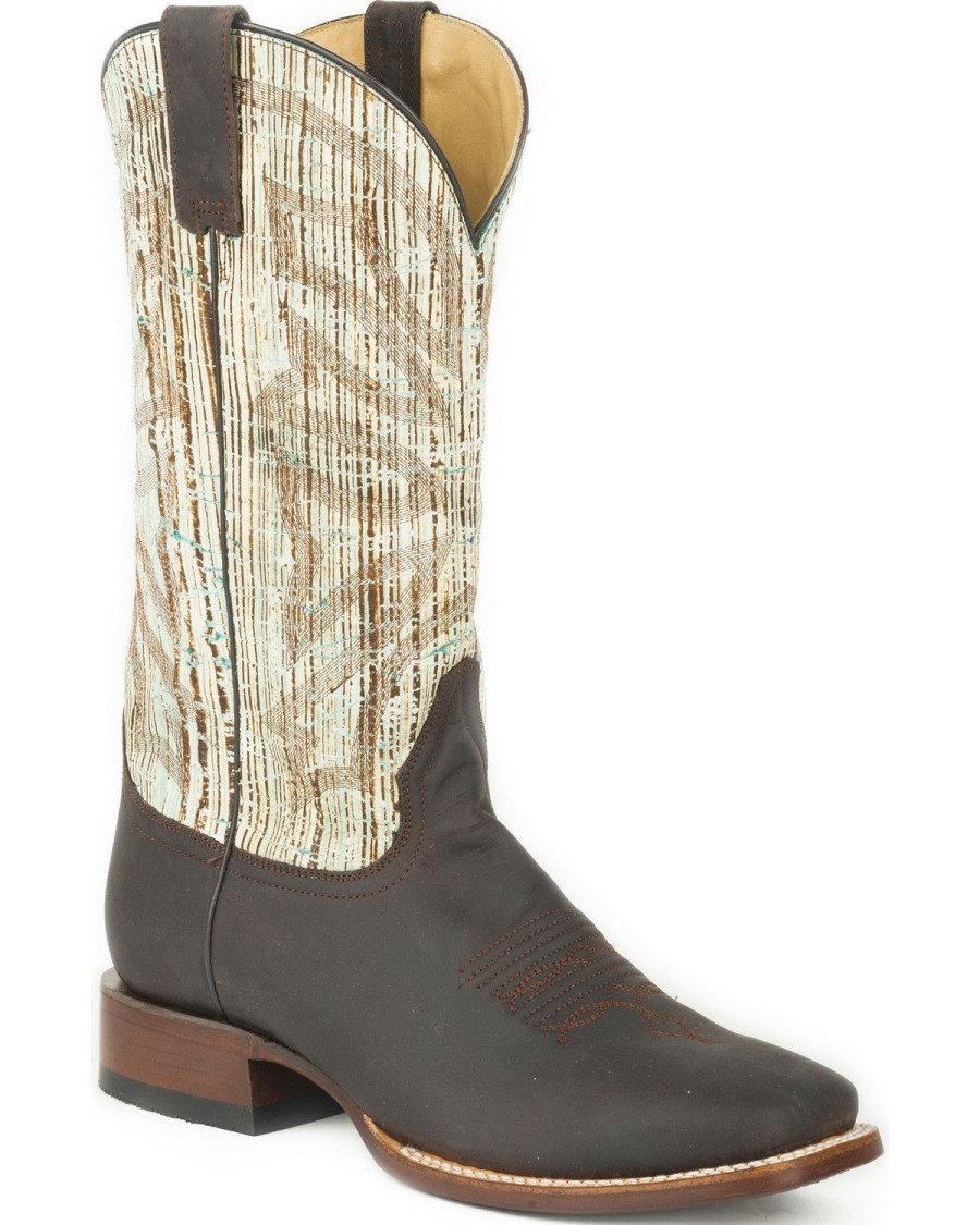 Boot * | Stetson Men'S Anglewood Western Boots Square Toe Brown