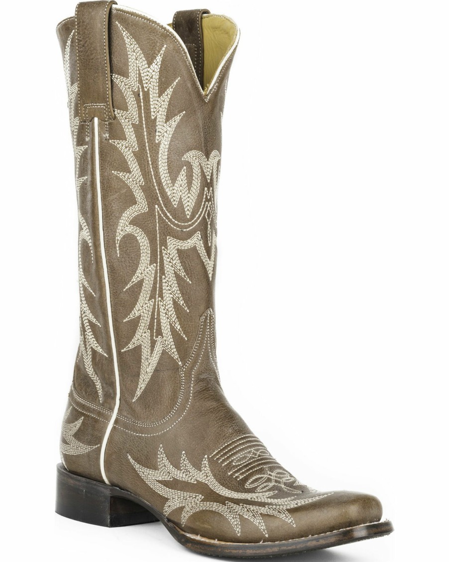 Boot * | Stetson Women'S Jordan Horick Western Boots Square Toe Grey