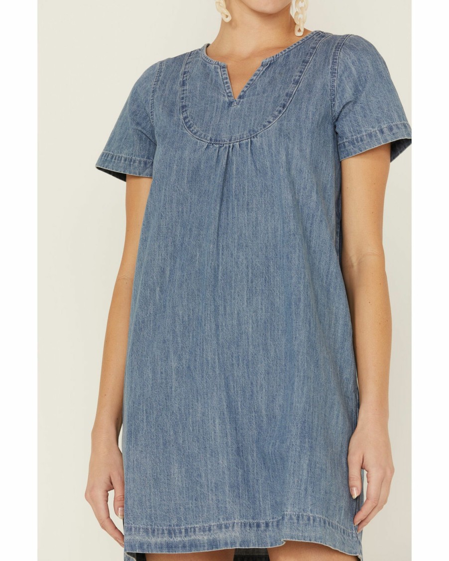 Dress * | Stetson Women'S Denim Swing Mini Dress Blue