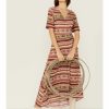 Dress * | Stetson Women'S Southwestern Sunset Serape Print Wrap Maxi Dress Multi