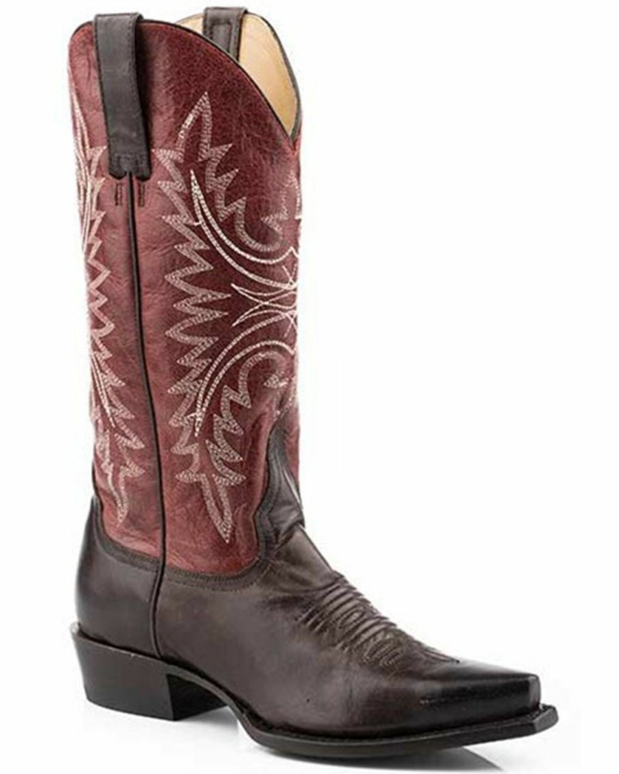 Boot * | Stetson Women'S Freya Western Boots Snip Toe Red