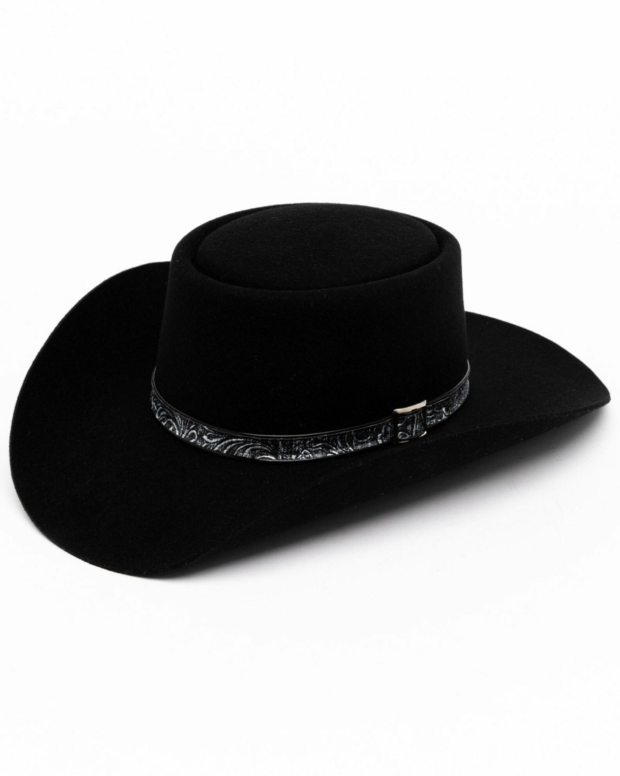 Hat * | Stetson Men'S Black Revenger Wool Felt Western Hat