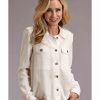 Jacket * | Stetson Women'S Lyocell Button-Front Tencel Shirt Jacket White