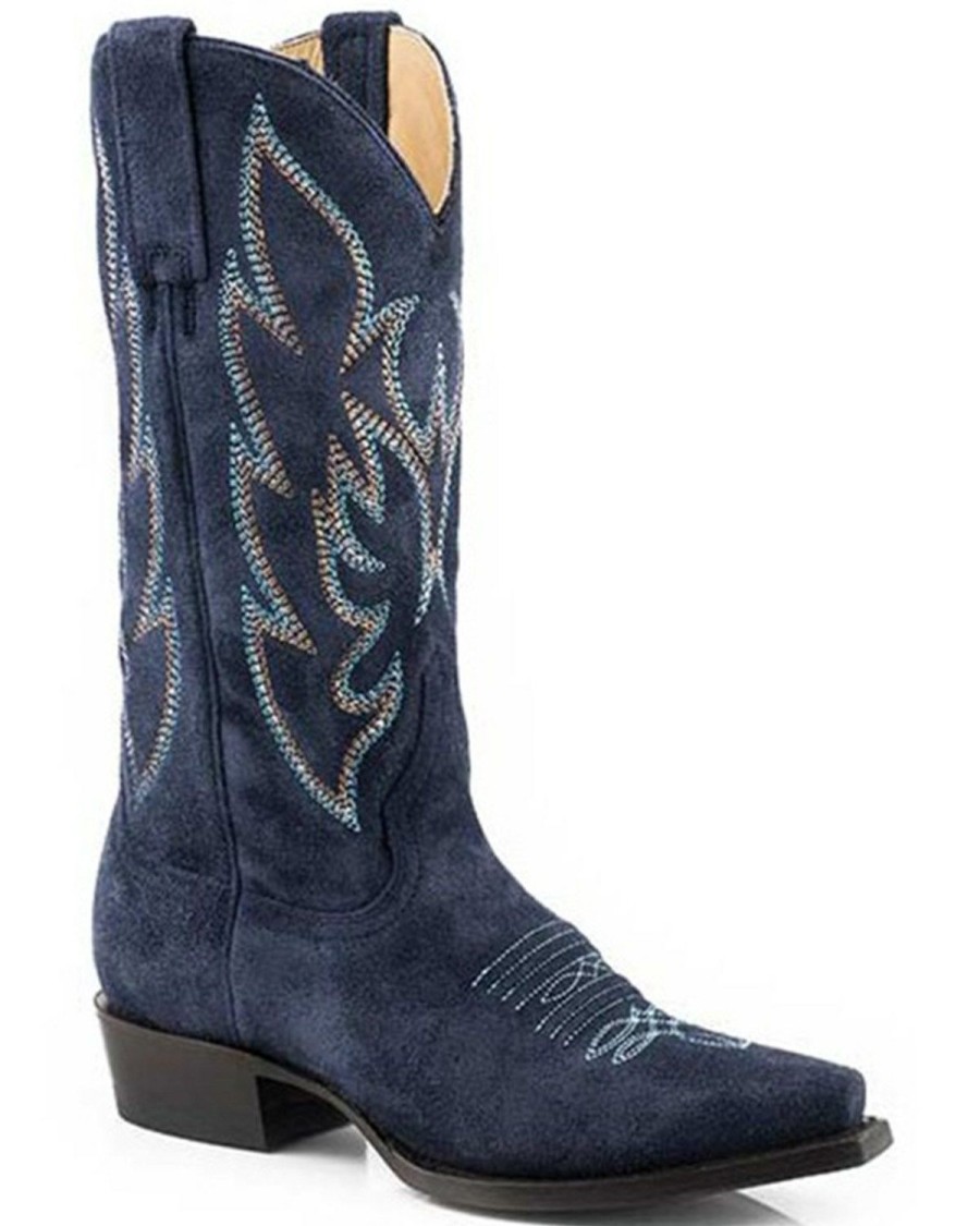 Boot * | Stetson Women'S Quinn Western Boots Snip Toe Blue