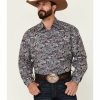 Shirt * | Stetson Men'S Resolute Paisley Print Long Sleeve Snap Western Shirt Multi