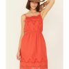 Dress * | Stetson Women'S Eyelet & Lace Dress Red