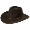 Hat * | Stetson Sturgis Crushable Wool Hat For Men'S Chocolate