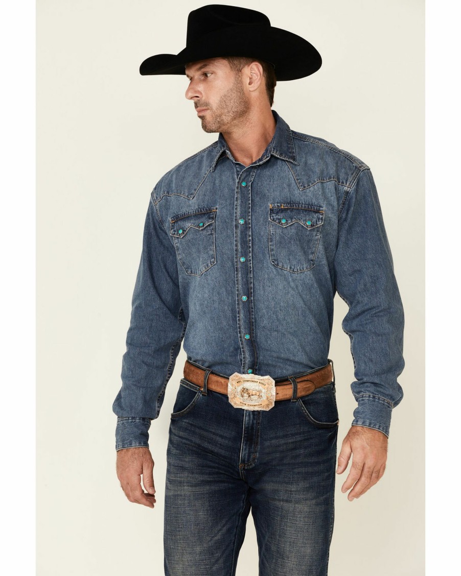 Shirt * | Stetson Snap Western Shirt For Men'S Denim