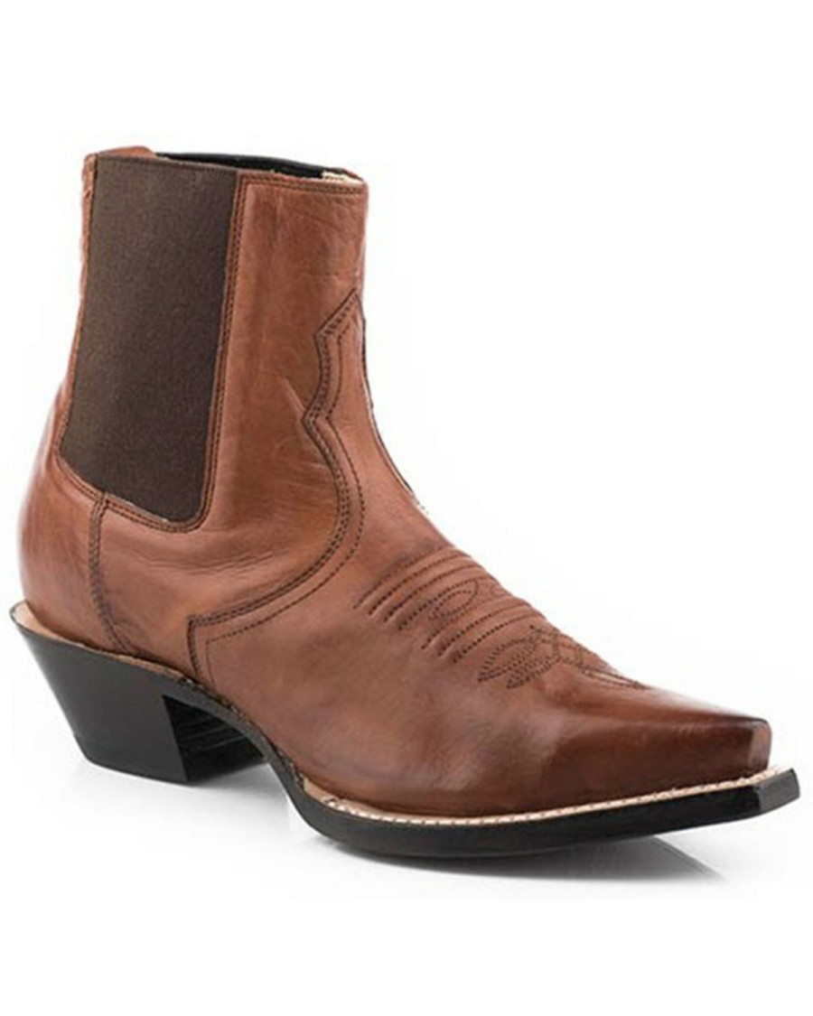 Boot * | Stetson Women'S Everly Western Booties Snip Toe Brown