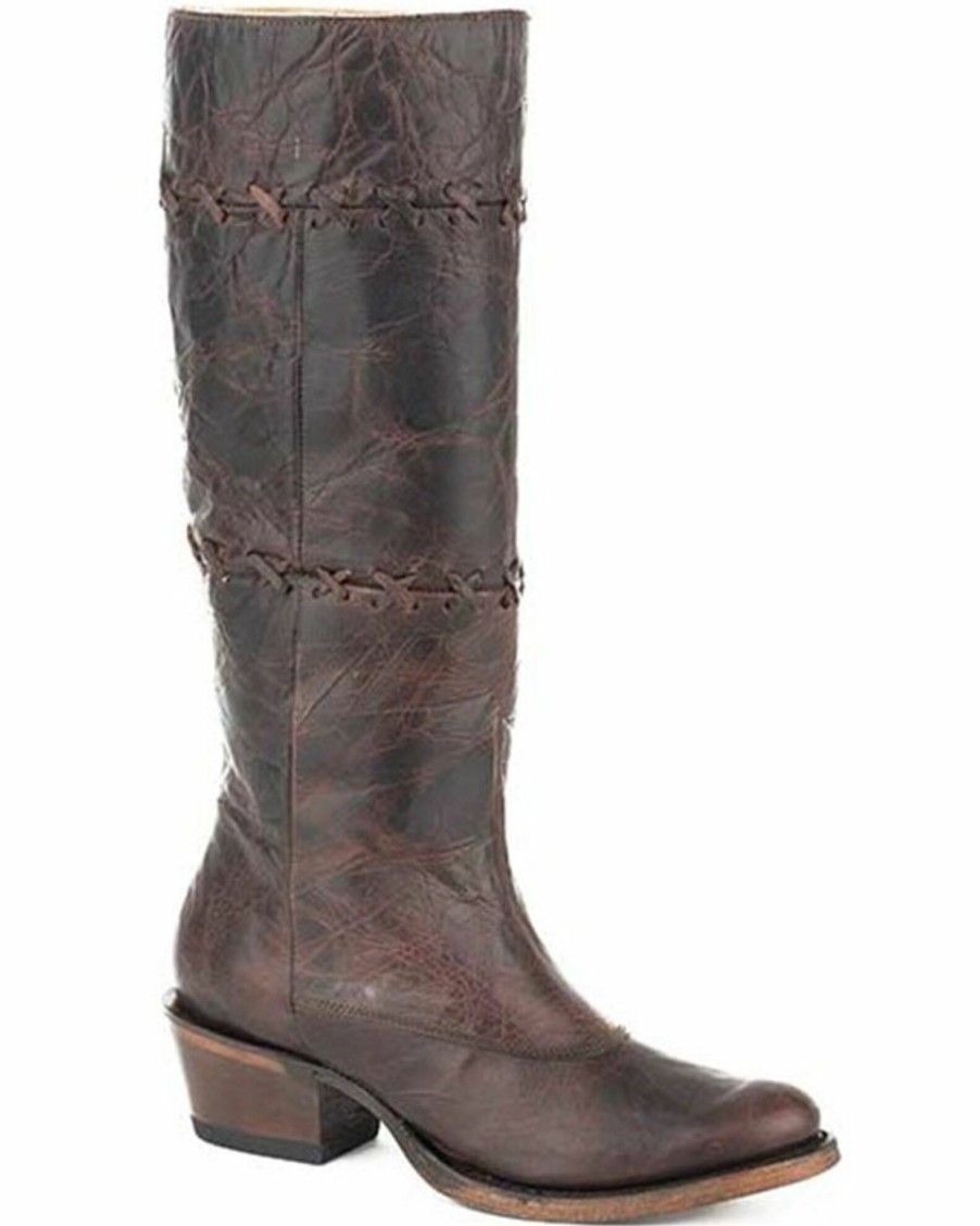 Boot * | Stetson Women'S Blythe Western Boots Pointed Toe Brown