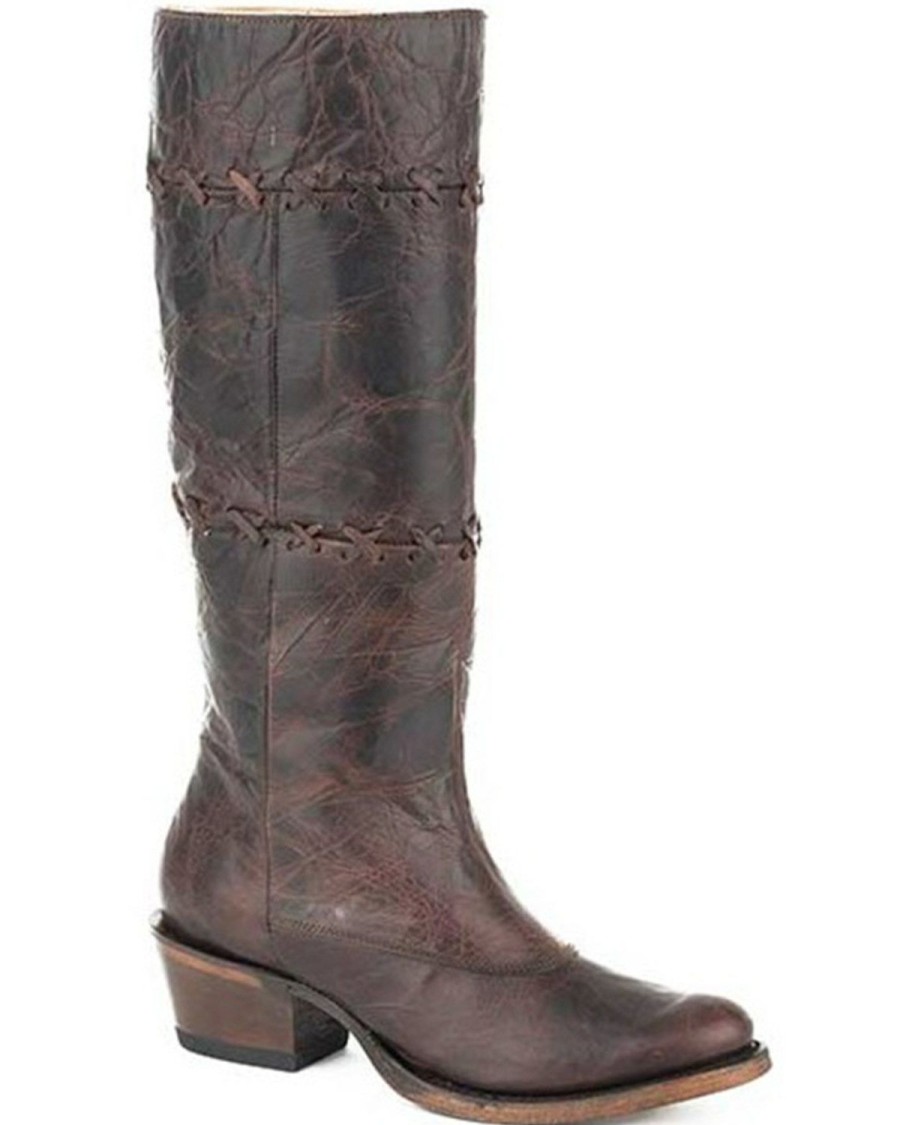 Boot * | Stetson Women'S Blythe Western Boots Pointed Toe Brown