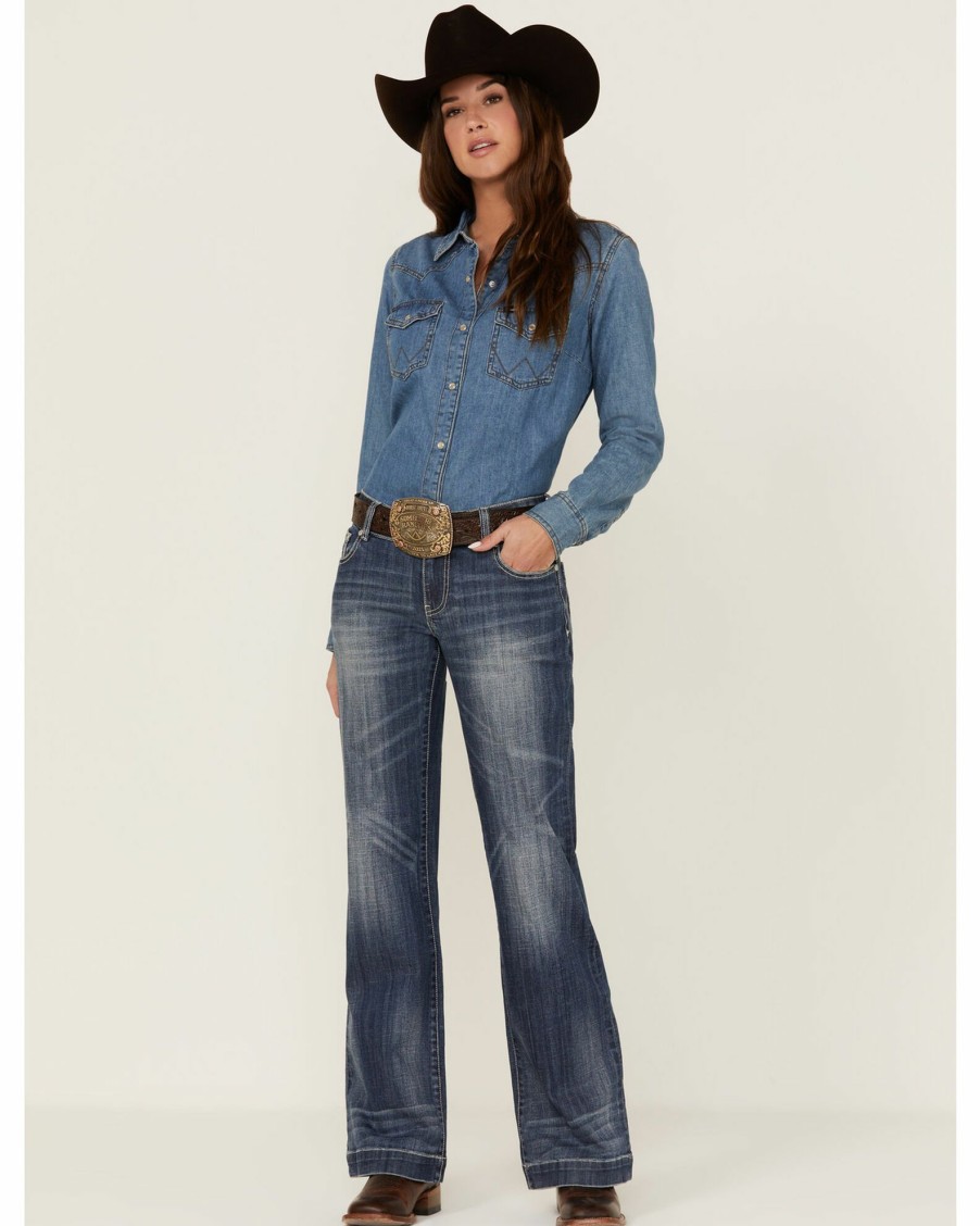 Jean * | Stetson Women'S Medium 214 Trouser Fit Jeans Blue