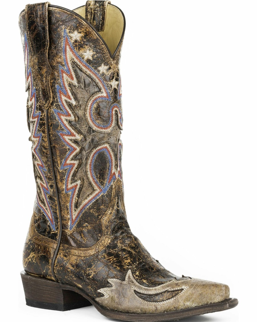 Boot * | Stetson Women'S Eagle Reagan Western Boots Snip Toe Brown