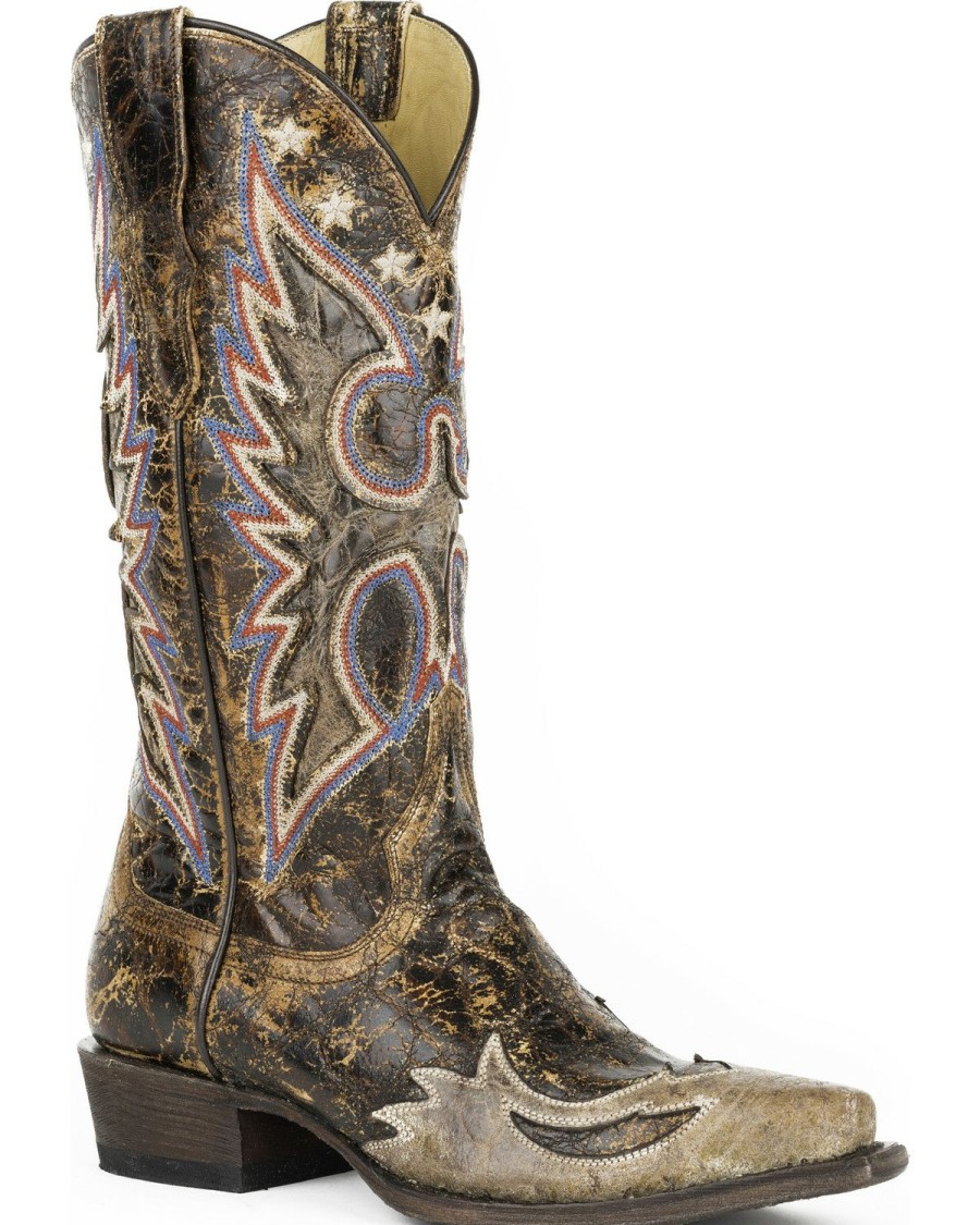 Boot * | Stetson Women'S Eagle Reagan Western Boots Snip Toe Brown