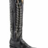 Boot * | Stetson Women'S Talia Exotic Teju Lizard Western Boots Snip Toe Black