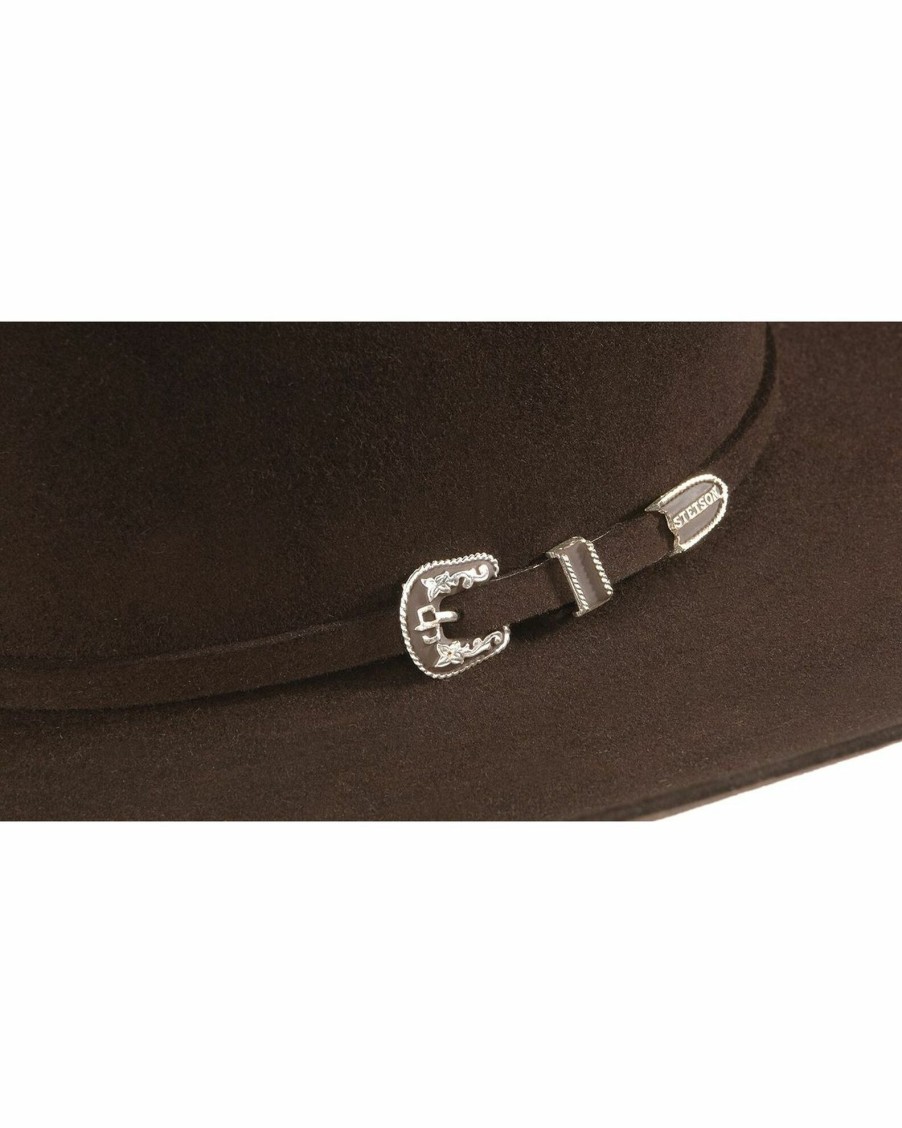 Hat * | Stetson Men'S 6X Skyline Fur Felt Western Hat Chocolate