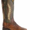 Boot * | Stetson Men'S Airflow Sanded Shaft Handcrafted Western Boots Wide Square Toe Tan